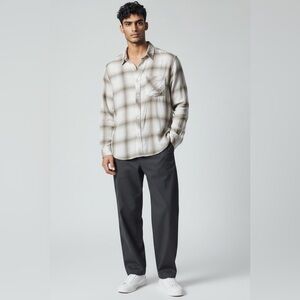 Rails Men's Casual Plaid Shirt - White and Brown